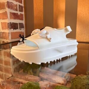 GUCCI Horsebit White Rubber Platform Sandals SZ 39 (US 9)